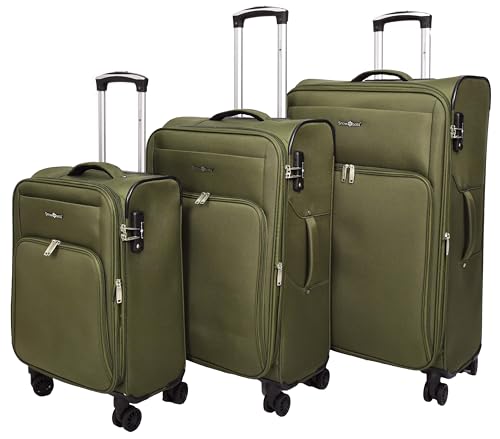 Valise extensible 8 roues Pokeno kaki, le bagage souple idéal contre le manque de place