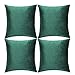 Aksamitna poszewka na poduszkę poszewka na poduszkę 4 sztuki luksusowa poszewka na poduszkę na sofę, zielona, 50 x 50 cm - 4 szt