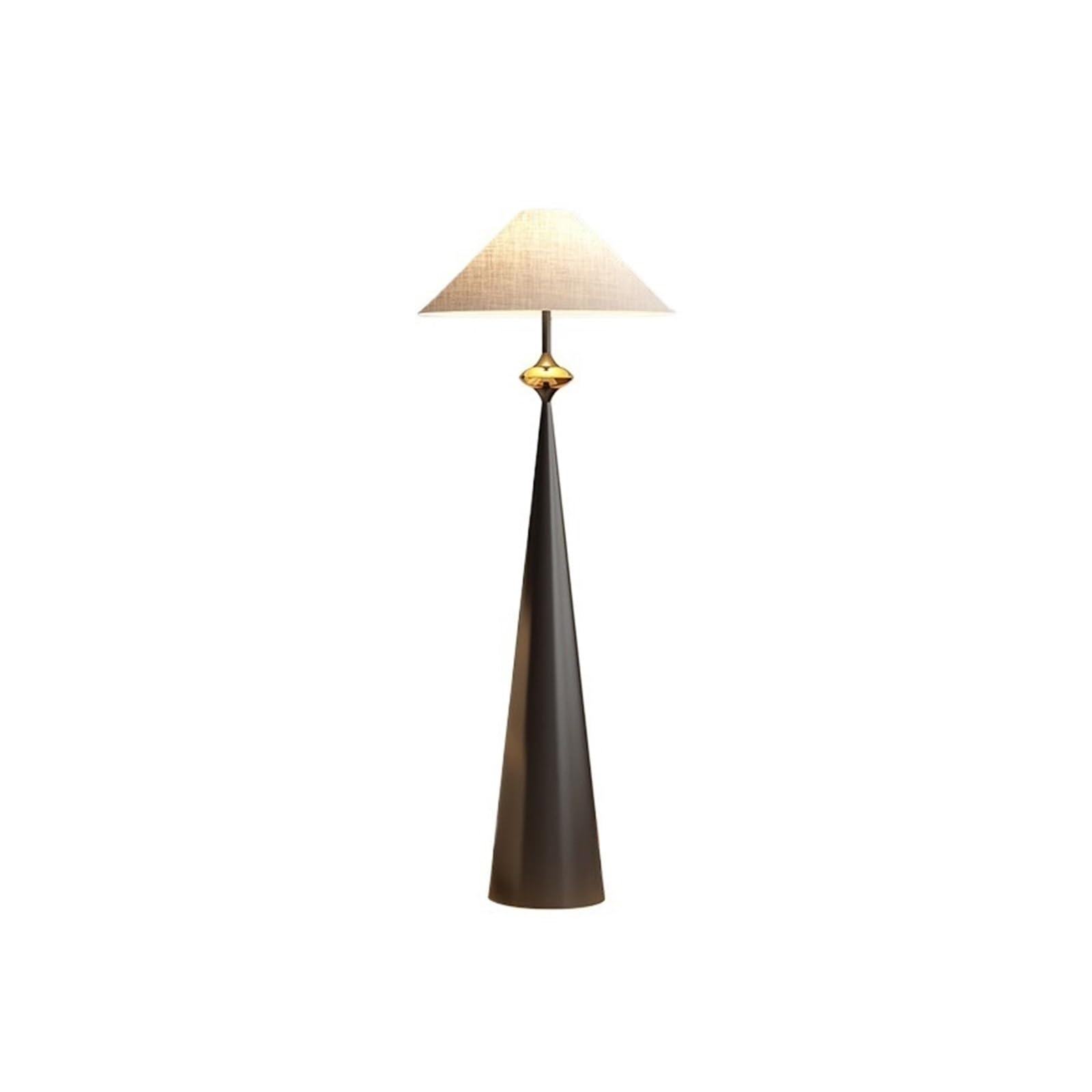 Soggiorno Lampada da terra decorativa struttura ferro paralume tessuto