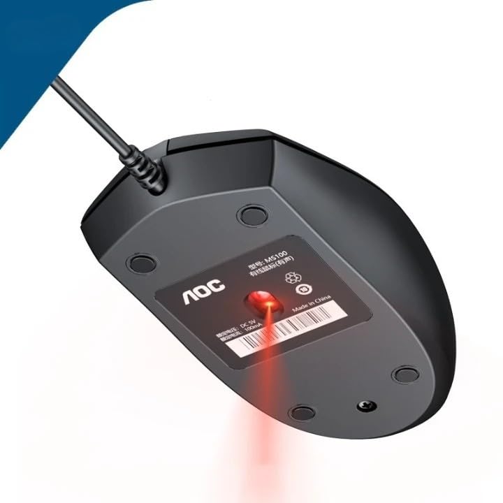 Image of Wired Mouse | Photoelectric 1000dpi Precision | Ergonomic Design for Comfortable Use | Office & Gaming Desktop Notebook USB Connection with High Accuracy, Reliable Tracking