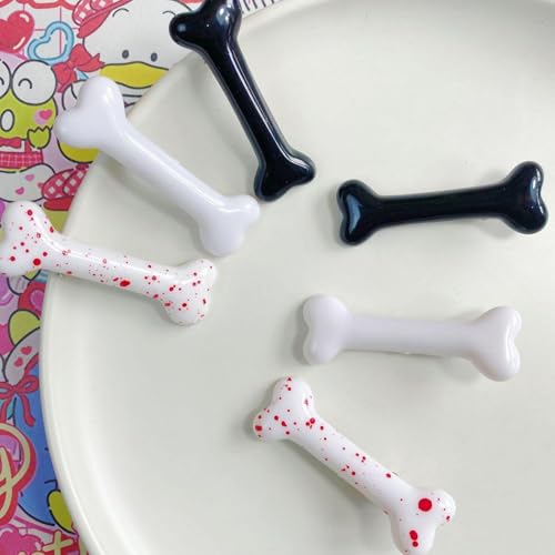6 Stück Simulierte Knochen-Haarspangen, Süße Haarspangen, Kreative Haarspangen, Cosplay-Kostüm-Accessoires, Party-Haar-Accessoires