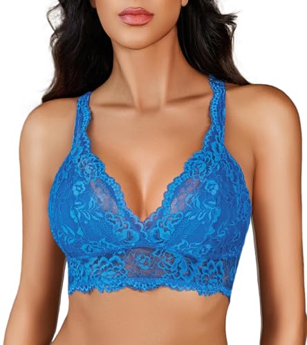 Image of Avidlove Lace Bralettes for Women Wireless Unpadded Bras Racerback Cami Tops Basic Sexy Strappy Everyday Lingerie