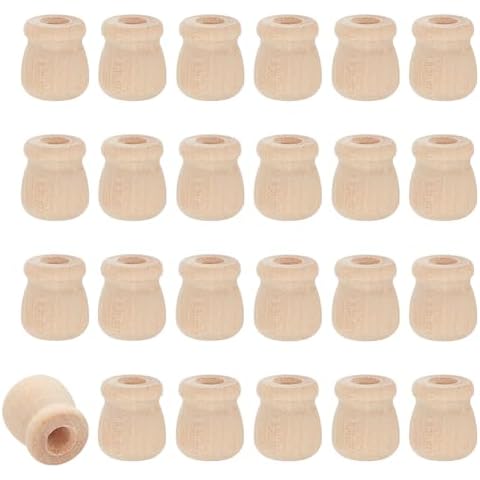 PH PandaHall 50pcs Wood Candle Holders Cover