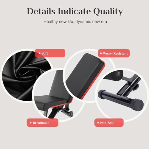Image of Adjustable Weight Bench 795 lbs, Foldable Incline Bench Press