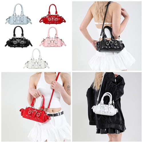 Women Bag Punk Styles Shoulder Bag PU Leather Handbag Fashion Crossbody Bag Top Handle Bag Trendy Commuting Bag2