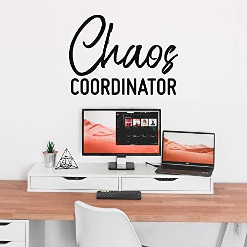 Vinyl Wall Art Decal - Chaos Coordinator - 22" x 30" - Trendy Motivational Quote Sticker for Home Bedroom Kids Room Living Room Playroom Classroom Decor (Black) image 5