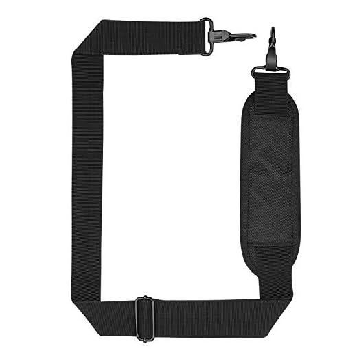 Zokaliy Laptop Shoulder Strap Replacement, Universal Replacement Luggage Duffel Bag Strap Adjustable Belt with Pad&Metal Hooks for Briefcase Computer Crossbody Messenger Diaper Bag Laptop Case, Black