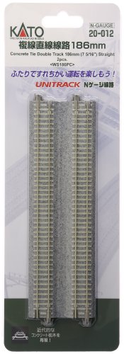 Kato Usa, Inc. N 7-5/16" Double Track Straight, Concrete Ties (2), Kat20012 #TOP25