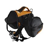 Kurgo Baxter (TM) Dog Backpack for Hiking, Walking or Camping, Black / Orange