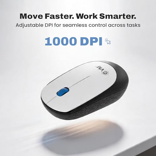 EVM Wireless Keyboard & Mouse Combo, Black, 112 Black, Blue & White - Image 5