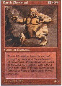 Magic The Gathering - Earth Elemental - Fourth Edition