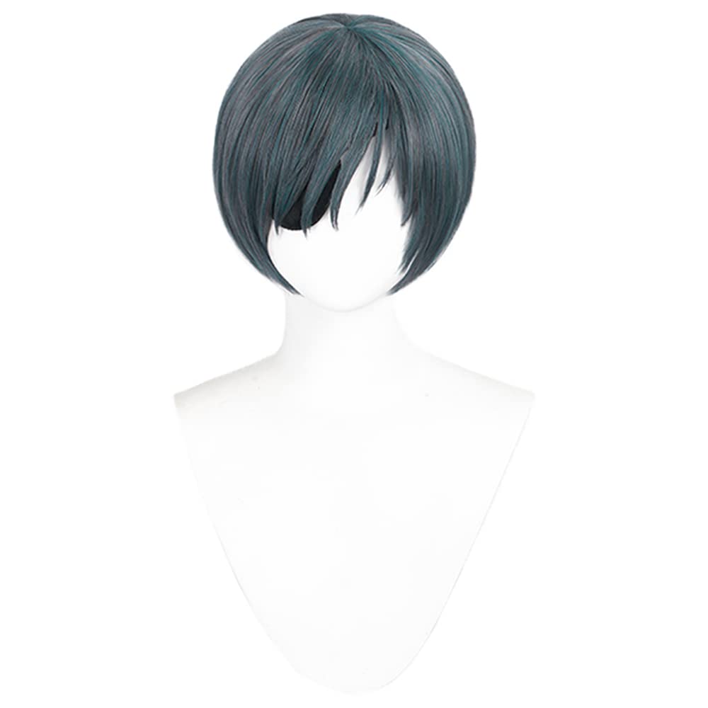Ciel Phantomhive Cosply Wig Dark Blue Green 30cm 11inch (Ciel Phantomhive-DBLUGRN)