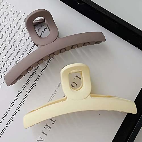 Hair Claw Clips, 4.33 Inch Nonslip Large Hair Clips For Women And Girls, 5 Colors Strong Hold Matte Hair Accessory For Thick, Thin And Other Hair Types #TOP4