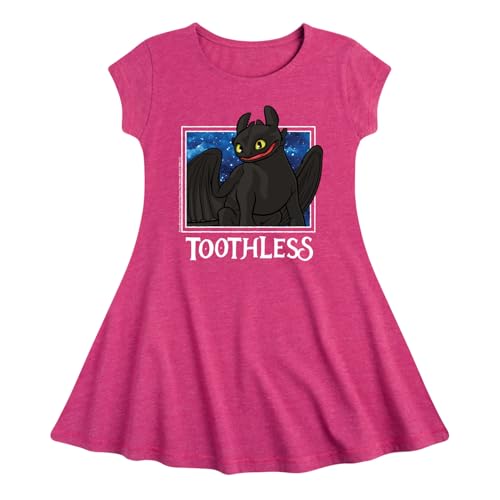 How to Train Your Dragon - Toothless Stars - Toddler & Youth Girls Fit & Flare Dress