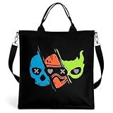 ConQuest Journals Navessa Allen Into Darkness Masks Book Bag, Crossbody Tote Bags, Top Handle, Snap Closure, Pocket, Patterned Lining, Lights Out, Caught Up & Game On, 15'' x 13'', Officially Licensed