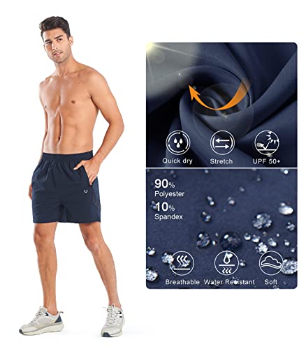 Northyard Mens Running Gym Shorts 5 Inch Quick Dry Athletic Shorts For Men -Lightweight Active Workout Sport With Zip Pockets Navy 3Xl #TOP3