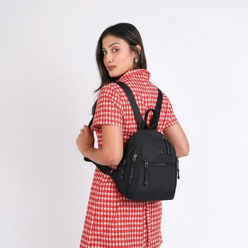 Image of TS WITH TECHSUN Women's Small Mini Backpack Purse | Water-Resistant Compact Bag for Travel, Casual Outings | Fits Only Essentials (L) 20 X (W) 14 X (H) 24 CM