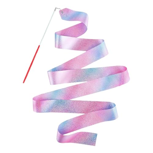 WUYJI Material de entrenamiento para gimnasia,Una cinta de gimnasia rítmica, una cinta de gimnasia de baile con palos, adecuada para que las niñas realicen gimnasia rítmica y gimnasia de baile.