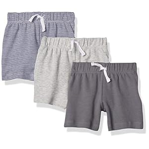 Amazon Essentials Unisex Babies’ Cotton Pull-On Shorts, Multipacks