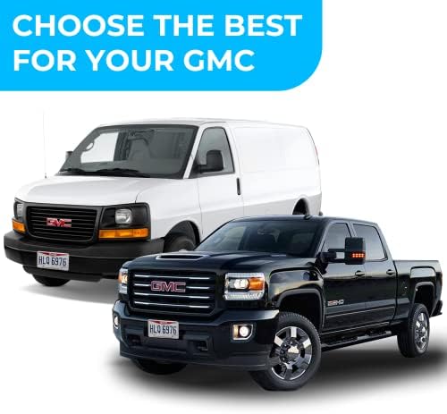 Front Bumper License Plate Bracket for GMC 2000-2023, Plate Holder Set w 6 Unique Screw Bolts & Wrench Kit, License Tag Mounting Kit, Quality Plate Holders, Premium Car & Truck Accessories