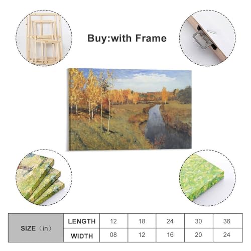 Poster Golden Autumn de Levitan sublime votre salon et bureau