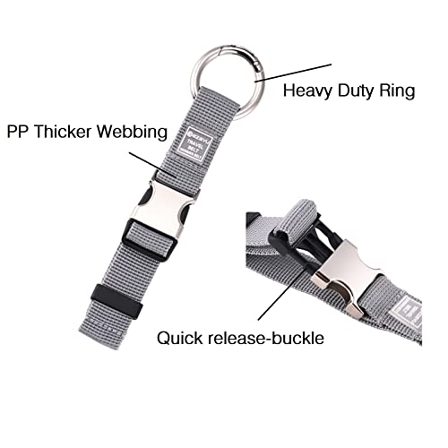 Image of 3PCS Heavy Duty Add a Bag Luggage Straps Jacket Gripper 3PCS Luggage Tag Suitcase TravelTags with Name ID Card,Carry-on Luggage Belt Baggage Suitcase Straps Belts Travel Accessories(Grey)