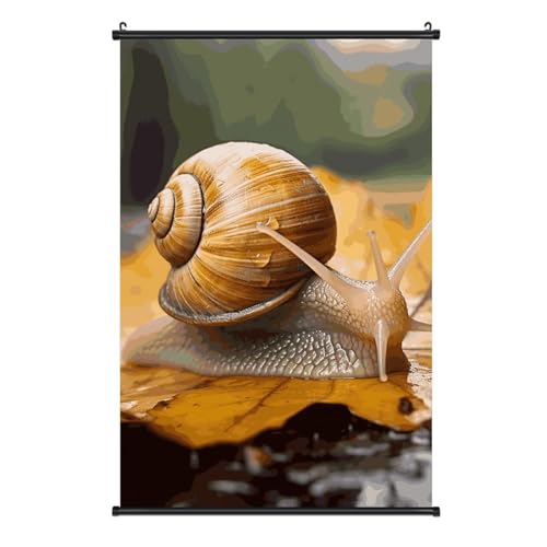 Poster escargot pour bureau et studio créatif, décoration murale zen