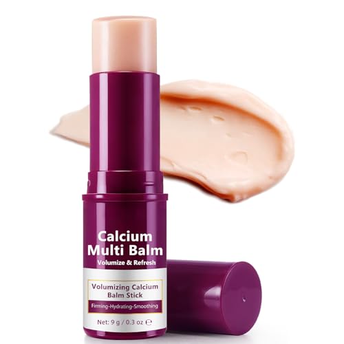 Calcium Multi-Balm für Augen Gesicht Hals - Glatte Hauttextur und verbesserte Festigkeit Koreanischer Kollagen-Befeuchtungs-Stick Anti-Aging feuchtigkeitsspendend - Tragbares Stick-Design