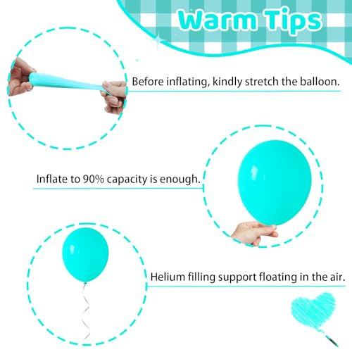 Image of Tropical Party Balloon, 60 Pcs Hawaii Balloons, 12 Inch Hot Pink Teal Blue Latex Balloon Pearl Rose Gold Confetti Balloons for Birthday Baby Shower Wedding Beach Tropical Flamingo Party Decorations