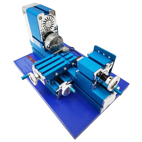 BEILOCKERY 100-240V Didactical Mini Metal Lathe 20000rpm 36W Teaching Lathe Machine DIY for Hobbyist Processing Wood Plastic Soft Metal