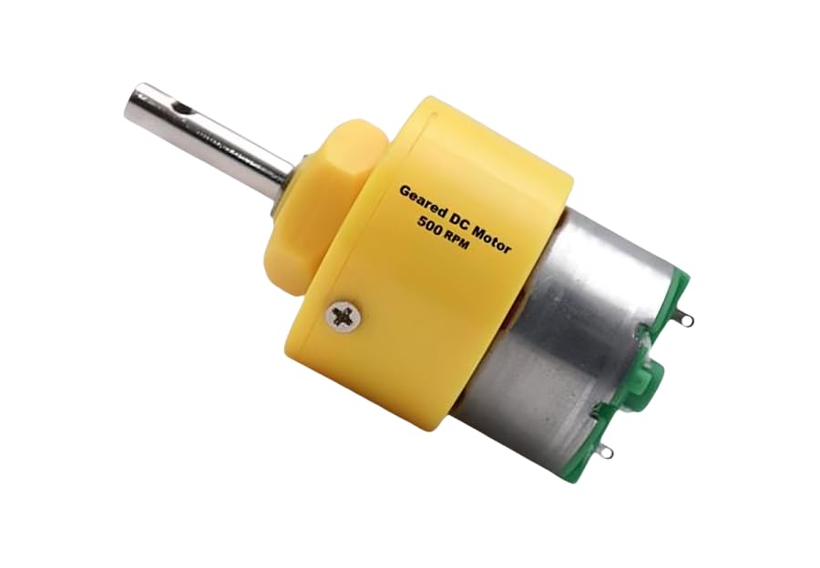 SP Electron DC 12V 500RPM Low Noise Metal Gears Centre Shaft Heavy Duty Gear Motor for Robotics