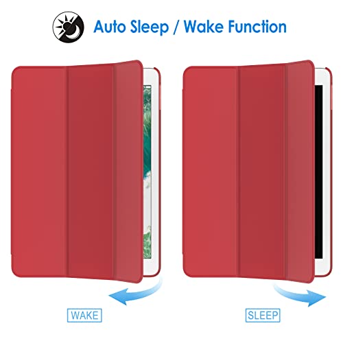 Image of JETech Case for iPad (9.7-Inch, 2018 /2017 Model, 6th /5th Generation), Smart Cover Auto Wake /Sleep (Red)