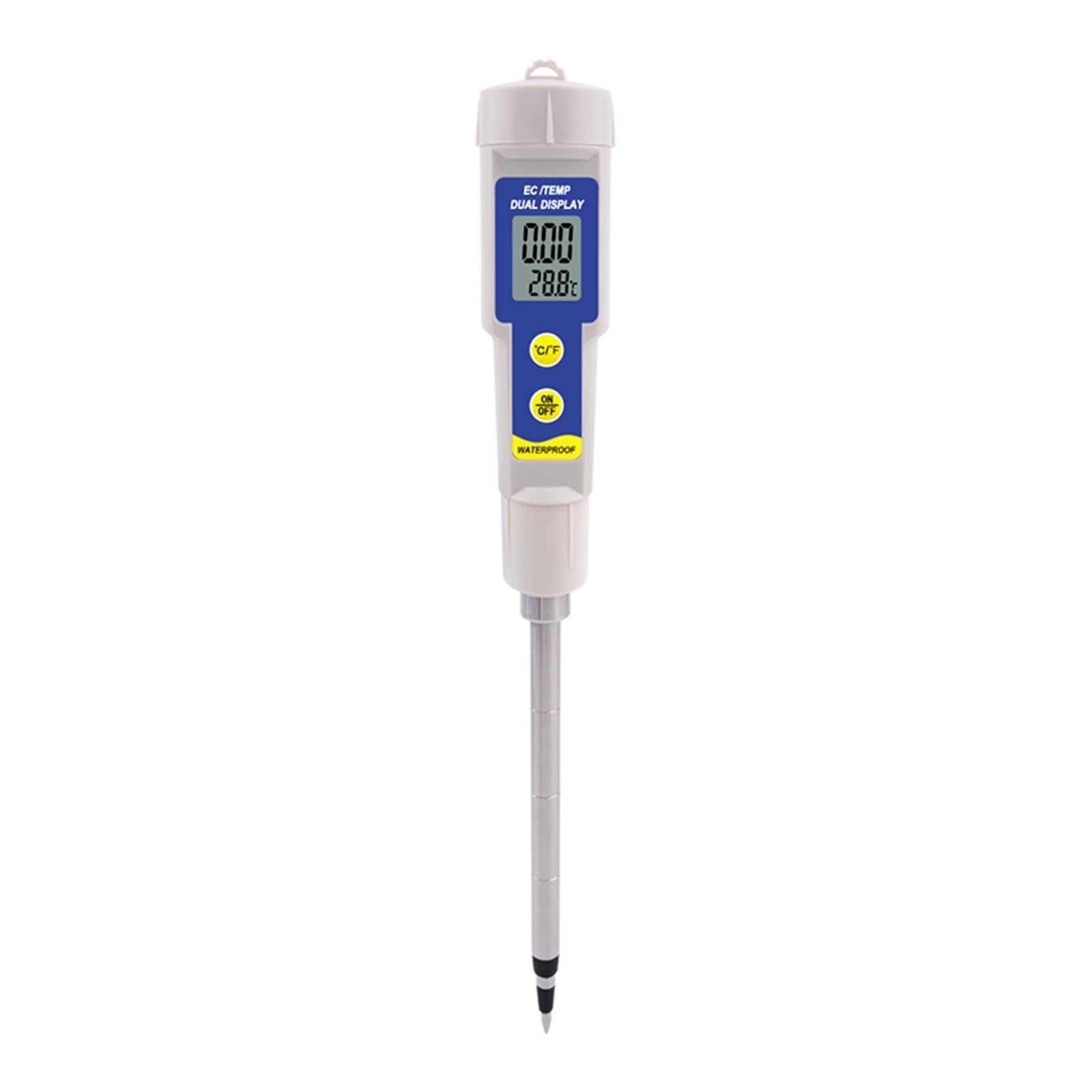 Tester miernika PH, Uniwersalny tester gleby miernik temperatury EC przewodność ℃/℉ z monitorem roślin ATC do sadzenia kwiatów ogrodnictwo pola uprawne,Woda pitna, Hydroponika, SPA, Browarnictwo