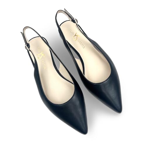 Vera Slingback Flat in Leather2
