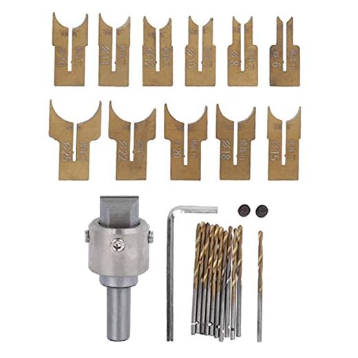 Guldlegerat stål 12 x 8 x 3 cm 26 st höghårdhet träbearbetningsverktyg pärlfräs liten bärbar för pärla