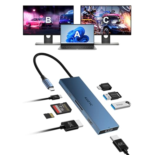 Amazon.co.jp: KOZYC USB C ドッキングステーション デュアルモニター