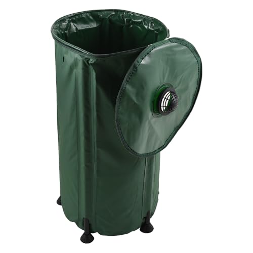 Barril de Lluvia Plegable Portátil, Tanque de Almacenamiento de Agua de 100 litros, Kit de Barril de Recolección de Agua de Lluvia, Lona de PVC 500D, Filtro de Bajante, Válvula