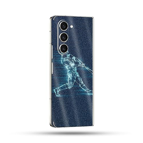 Image of MightySkins Glossy Glitter Skin Compatible with Samsung Galaxy Z Fold 5 Full Wrap - Glow Baseball | Protective, Durable High-Gloss Glitter Finish | Easy to Apply & Change Styles | Made in The USA