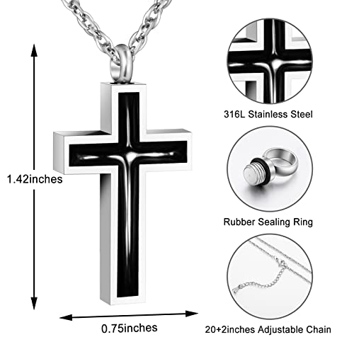 SOITIS Personalized Cylinder Cremation Jewelry for Ashes Custom Urn Necklace for Ashes Stainless Steel Memorial Urn Pendant Necklace3