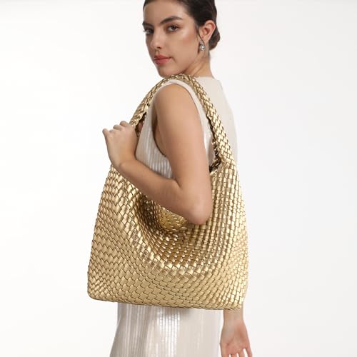 Image of Woven Tote Bag for Women with Purse