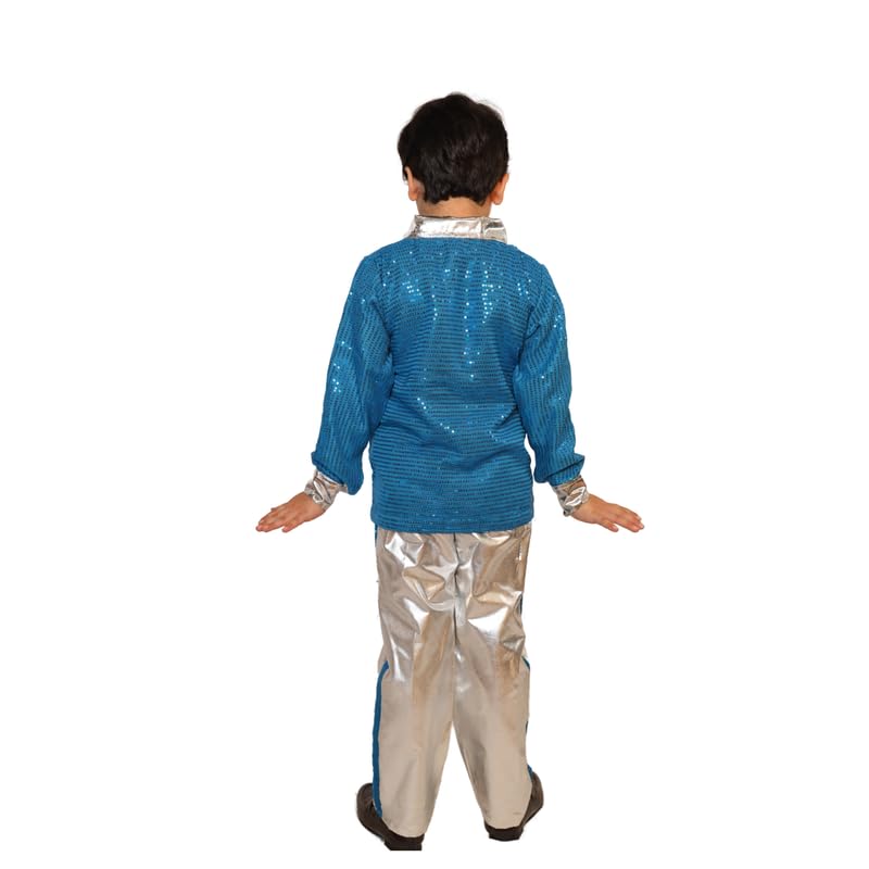 Image of Kaku Fancy Dresses Western Disco Outfit for Kids Sequin Shirt with Shining Pants for Annual Day Programme