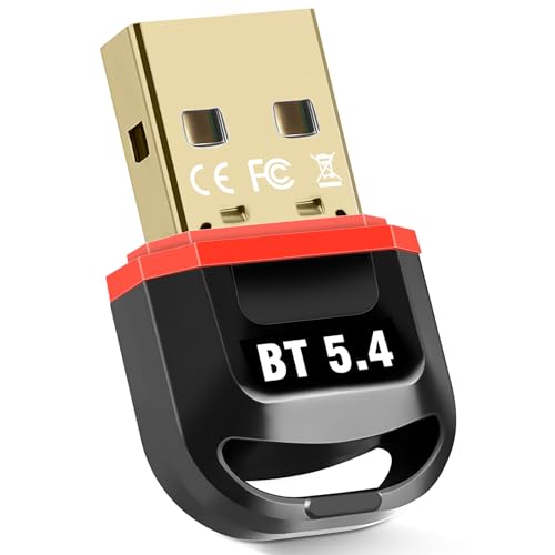 Bluetooth Adapter 5.4 für PC, USB Bluetooth Adapter Dongle, USB EDR Bluetooth Wireless...