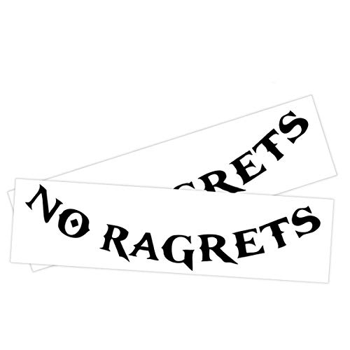 No Ragrets (2-Pack) Temporary Tattoos | Halloween Costume | Skin Safe #TOP17