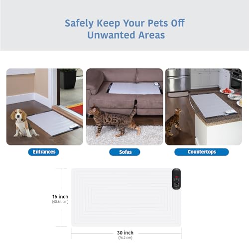 SVD.PET 2024 Upgraded Pet Training Mat with tester, 30″ X 16″, Pet Shock Pad, Dogs & Cats Electronic Repellent mat for Indoor, 3 Training Modes, 5 Levels, Pet Safe Mode (Black Controller) SVD.PET 2024 Upgraded Pet Training Mat with tester, 30″ X 16″, Pet Shock Pad, Dogs & Cats Electronic Repellent mat for Indoor, 3 Training Modes, 5 Levels, Pet Safe Mode (Black Controller)