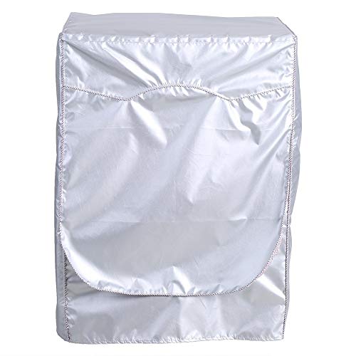 Preisvergleich Produktbild Nancunhuo Trocknerabdeckung - Silber-Waschmaschinenabdeckung wasserdichte Sonnenschutzabdeckung Frontlader-Waschtrockner Trockner-Schutz