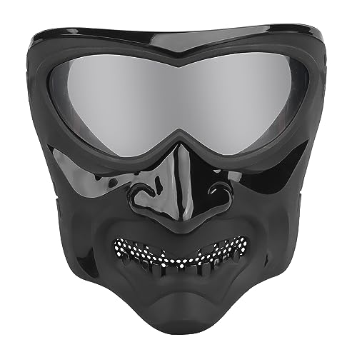 Tenoburian Tactical Full Face Mask with Goggles Eyes Protection for Cosplay Halloween Props Airsoft Masks