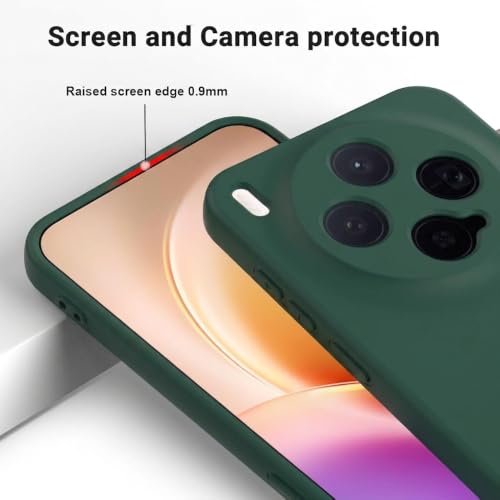 Image of Back Cover for Vivo X300 5G | Full Camera Protection | Premium Liquid Silicon Case | Flexible Bumper Case for Vivo X300 5G (Military Green)