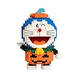 BYDEAS Micro Building Blocks Robot Cat Mini Building Anime Model Desktop Decoration Cute DIY Assembly Gift （Pumpkin King）