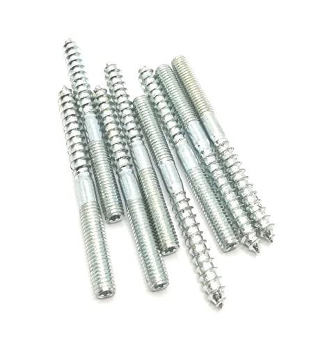 Image of Hanger Bolt M6x70 Silvery Double Headed Bolt Self-Tapping Screw for Furniture 8Pcs