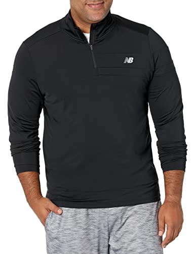 New Balance Men's Accelerate Half Zip, New Black, Xx-Large #TOP22